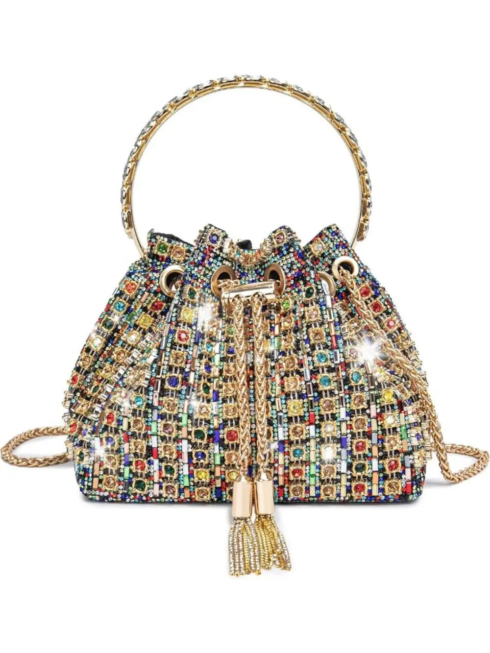 Sparkling Evening Handbag with Rhinestones | Crossbody Purse for Weddings